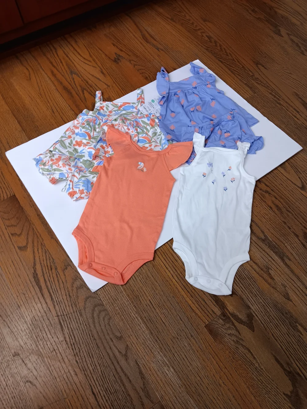 Carter's Just One You Baby Girl 12M NWT Outfits 2 Set  Bundle Lavender&Peach